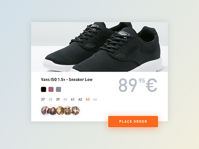 DailyUI #001 Sneaker Shop basket buy dailyui order shop shopping sketch sneaker vans