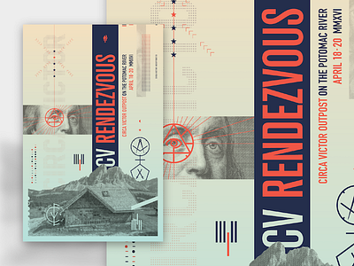 CV Rendezvous - Poster Series branding circa victor halftone layout politics poster print typography