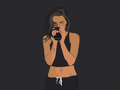 Tea-time dark fashion graphic design illustration lifestyle tea