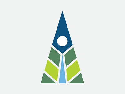 Community Foundation Logo blue community figure forest foundation green logo mountain river tree triangle