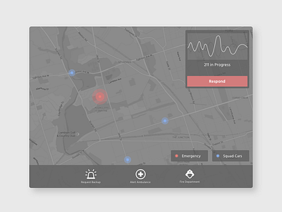 Day 020: Police Response Location Tracker app daily 020 dailyui day 20 location tracker police scanner ui