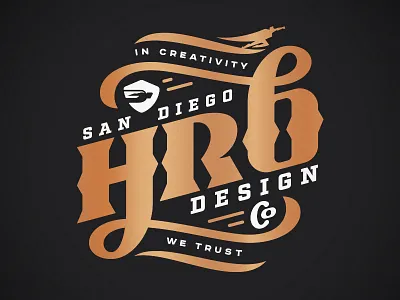 In HRO We Trust badge hero logo super type