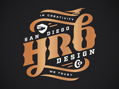 In HRO We Trust badge hero logo super type