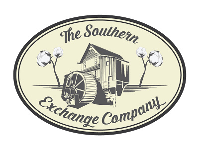 The Southern Exchange Co cotton vintage watermill