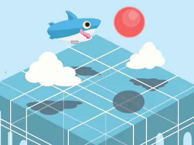 Horizon and Digital Ocean blue branding character clouds illustration tech