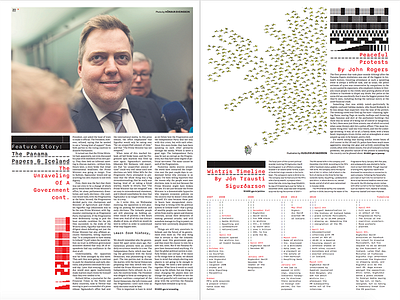 Feature Spread, Reykjavik Grapevine editorial design magazine design