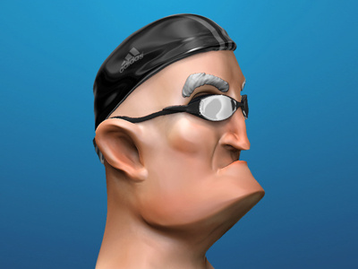 Nadador 3d adidas model modeling pool sculpt swim swimmer water zbrush