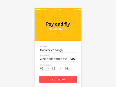 Daily UI challenge 002 checkout clean credit card dailyui iphone line linear ui