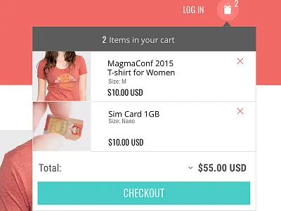 Magma Store Cart Preview cart checkout preview ui user interface ux