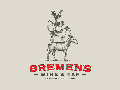 Bremens Identity bar beer cat colorado denver dog donkey grimm brothers restaurant rooster tap wine