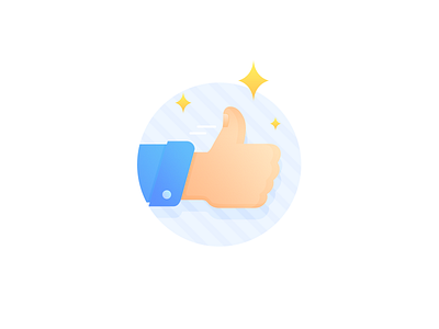 click a like a click flat illustration like thumb