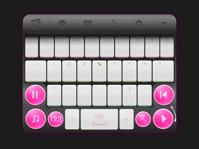 Musical keyboard keyboard music ui