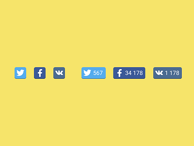 Day 010 — Social Share button challenge facebook share social twitter ui vk vkontakte