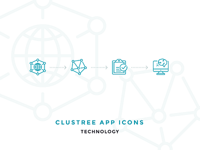 Technology Icons algorithm big data clustree computer globe icon iconography icons learning outline results technology