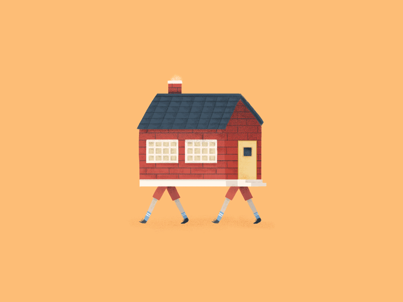 House Walking animation creative design illustration illustrator melbourne