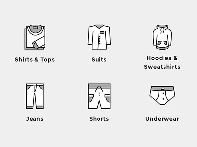 Men's wear icons app design e commerce icon icons ios shop solid stroke ui wear