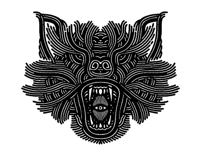 angry raccoon animal design graphic illustration linework print raccoon screen printing