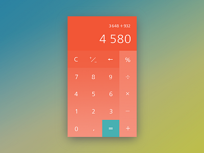 Daily UI Challenge 004 — Calculator calculator dailyui dailyui004 design interface ui uidesign userinterface ux uxdesign web webdesign