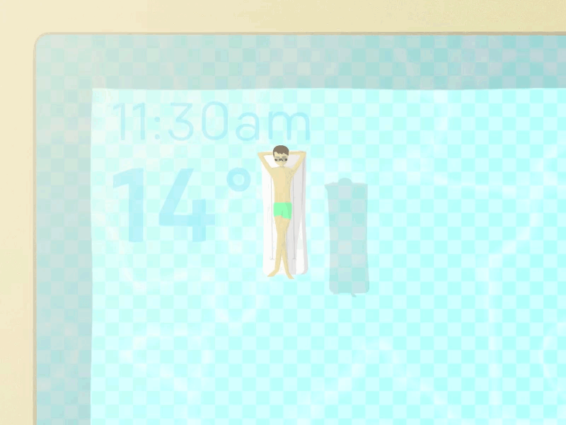 Summer From Above - Poolside animation design digital agency gif illustration motion poolside relax summer vector