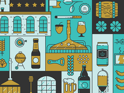 Holy beer beer bottle brewery cigarette darts honey hops leaf malt sausage yeast