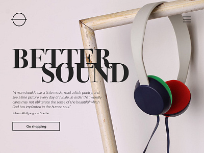 Simple landing page landing page music online store ui elements ux design