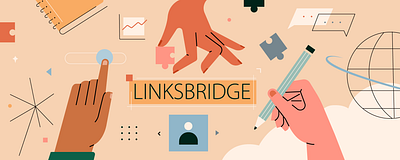 LINKSBRIDGE 网页插画 branding design flat graphic design illustration vector