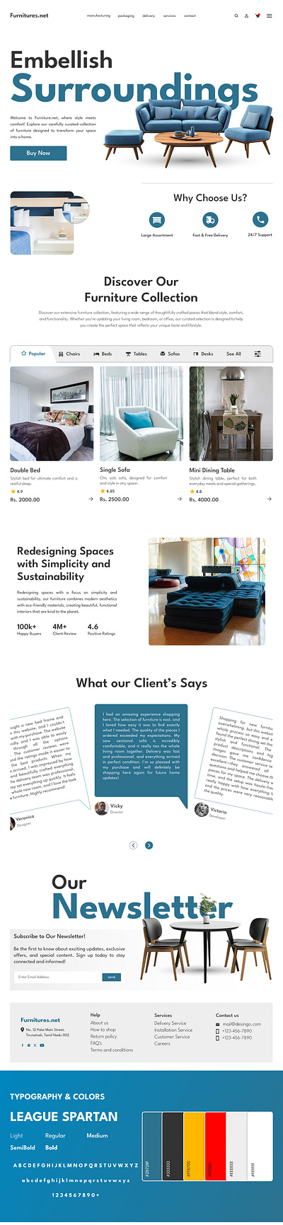 Furniture Website Landing Page Design ecommerce ecommerce design figma landing page landing page design photoshop ui ui design user experience user interface ux ux design web design