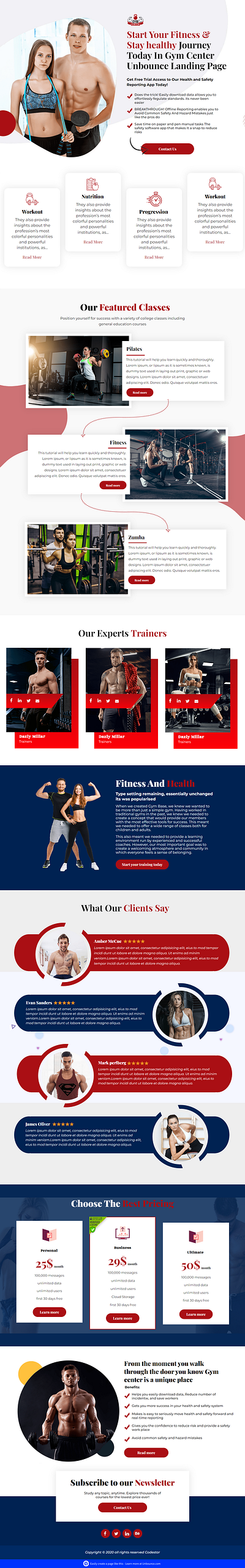 Gym Landing Page Design clickfunnel design designer gohighlevel gohighlevellandingpage graphic design highlevel kajabi kajabi design kajabi website landingpage landingpagewebsite page pagedesign sales funnel sales page website design