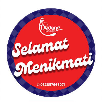 Sticker [Local Food Catering] branding graphic design simple sticker tienes umkm