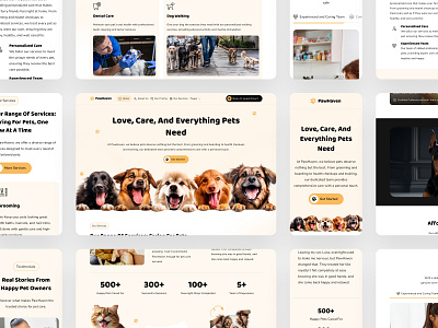 PawHaven - Pet Care Website animal animal care cat dog hero section landing page pet adoption pet app pet care pet food pet gromming pet love pet shop pet training pet website pets petshop veterinarian veterinary website