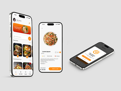 Food Delivery App design foodapp logo mobileapp mockup ui uiux