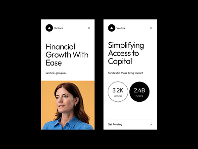 Venture Capital - Funding clean design fund funding graphic illustration insta investor mobile ui product design social story typography ui ui ux user experience ux vc venture web