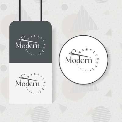 Modern Handcraft graphic design logo