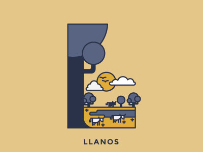 36 Days Of Type - L 36 days of type 36daysoftype alphabet cow icon l letter llanos plains type typography venezuela