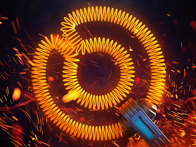 Heat up Q c4d cinema 4d concept concept art digital art fire illustration photoshop q type