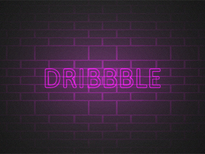 Glow Dribbble 3d animated gif brick wall club glow industrial led lights neon night realistic sports