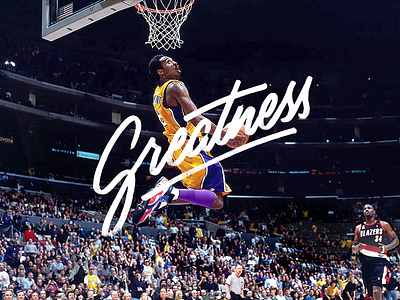 Greatness ginozko kobe lettering losangeles places typography