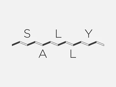 Sally chevron gray letter line logo