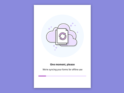 Mobile cloud sync cloud flat mobile progress progress bar sync wait