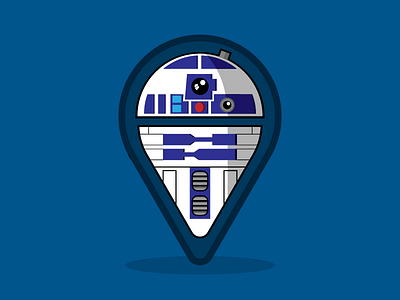 R2-D2 Pin flat design flat illustration graphic design illustration pin r2d2 star wars