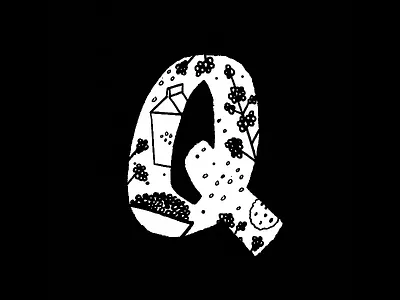 Q is for Quinoa 36days q 36daysoftype illustration lettering veg vegan