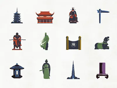 Icon Chinese style china hangzhou yuefei