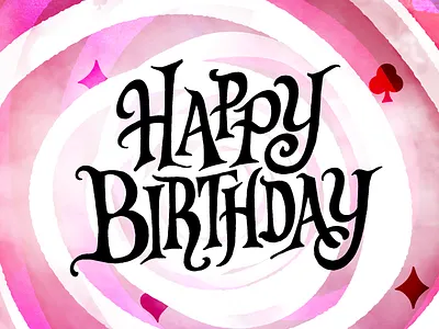 Wonderland Birthday birthday happy lettering wonderland