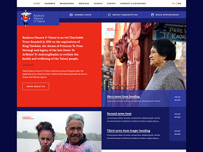 Local Maori Healthcare Provider blue color health local maori new zealand red responsive waikato web