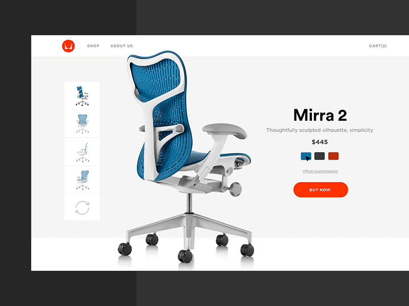 🌈 Colors | Herman Miller Redesign landingpage minimal mobile mograph motion productdesign ui ux web