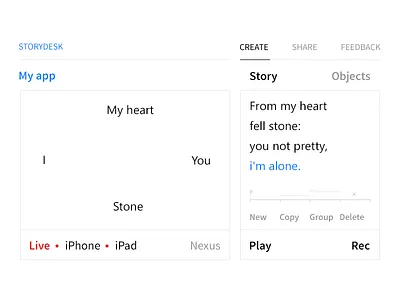 Storydesk — my non-existent designing-tool article concept prototype