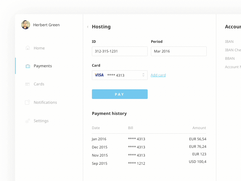 Dash dashboard interface motion web