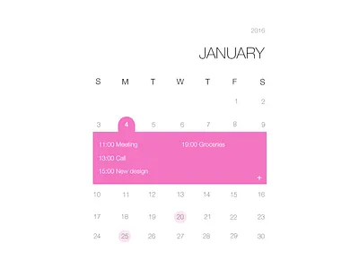 Daily UI 038 - Calendar calendar dailyui dailyui038