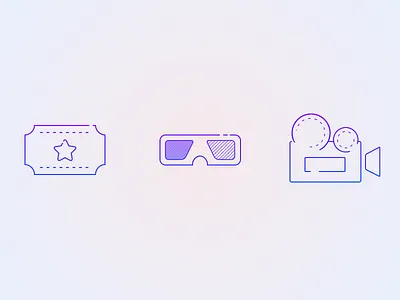 Daily UI #055 - Icon Set cinema daily ui dailyui icon design icon set icons ui design user interface design
