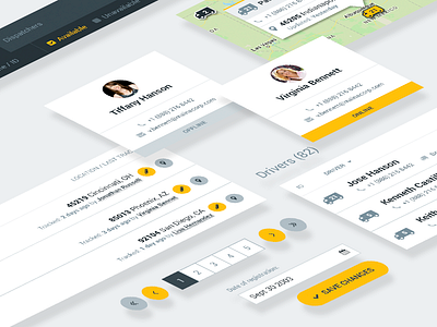 UI Elements from Maina Expedite Platform delivery flat material transportation truck ui ux